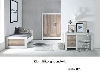 Aanbiedingen Kidsmill long island wit kapstok - Kidsmill - Geldig van 16/08/2022 tot 19/09/2022 bij Babypark