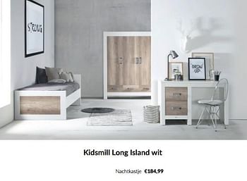 Aanbiedingen Kidsmill long island wit nachtkastje - Kidsmill - Geldig van 16/08/2022 tot 19/09/2022 bij Babypark