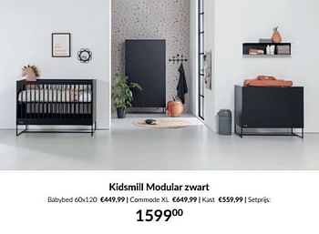 Aanbiedingen Kidsmill modular zwart - Kidsmill - Geldig van 16/08/2022 tot 19/09/2022 bij Babypark