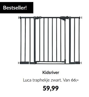 Aanbiedingen Kidsriver luca traphekje zwart - Kidsriver - Geldig van 16/08/2022 tot 19/09/2022 bij Babypark