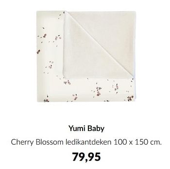 Aanbiedingen Yumi baby cherry blossom ledikantdeken - Yumi - Geldig van 16/08/2022 tot 19/09/2022 bij Babypark