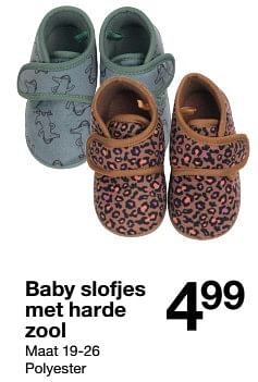 Aanbiedingen Baby slofjes met harde zool - Huismerk - Zeeman  - Geldig van 20/08/2022 tot 26/08/2022 bij Zeeman