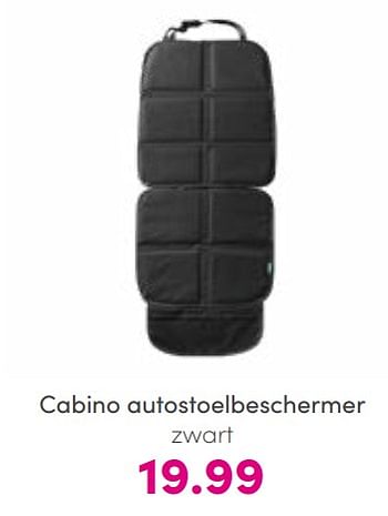 Aanbiedingen Cabino autostoelbeschermer zwart - Cabino - Geldig van 21/08/2022 tot 27/08/2022 bij Baby & Tiener Megastore