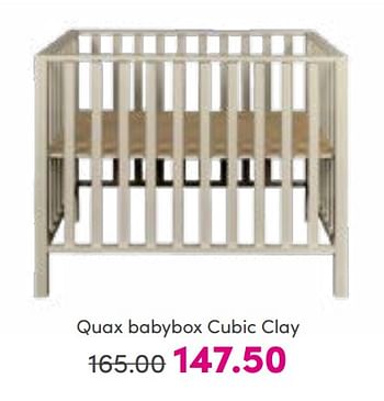Aanbiedingen Quax babybox cubic clay - Quax - Geldig van 21/08/2022 tot 27/08/2022 bij Baby & Tiener Megastore