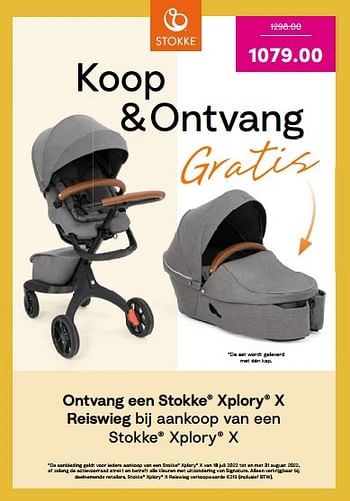 Aanbiedingen Stokke xplory x - Stokke - Geldig van 21/08/2022 tot 27/08/2022 bij Baby & Tiener Megastore
