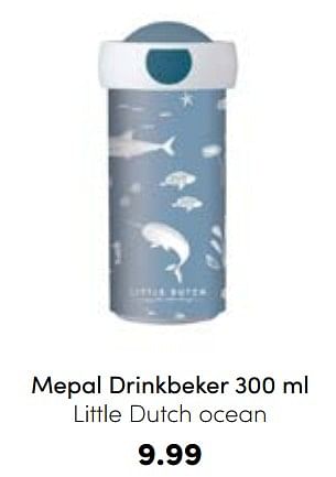 Aanbiedingen Mepal drinkbeker little dutch ocean - Mepal - Geldig van 21/08/2022 tot 03/09/2022 bij Baby & Tiener Megastore