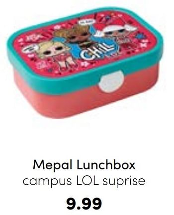 Aanbiedingen Mepal lunchbox campus lol suprise - Mepal - Geldig van 21/08/2022 tot 03/09/2022 bij Baby & Tiener Megastore