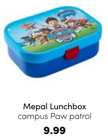 Aanbiedingen Mepal lunchbox campus paw patrol - Mepal - Geldig van 21/08/2022 tot 03/09/2022 bij Baby & Tiener Megastore