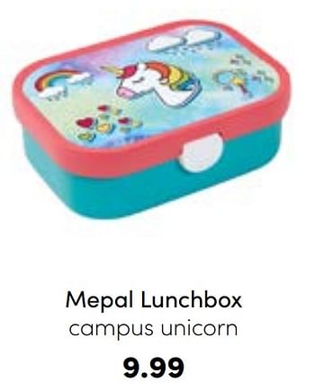 Aanbiedingen Mepal lunchbox campus unicorn - Mepal - Geldig van 21/08/2022 tot 03/09/2022 bij Baby & Tiener Megastore