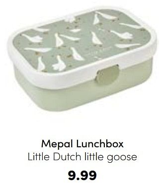 Aanbiedingen Mepal lunchbox little dutch little goose - Mepal - Geldig van 21/08/2022 tot 03/09/2022 bij Baby & Tiener Megastore