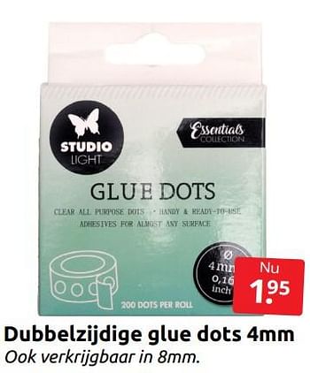 Aanbiedingen Dubbelzijdige glue dots - Studio Light - Geldig van 20/08/2022 tot 28/08/2022 bij Boekenvoordeel