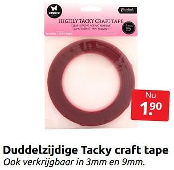 Aanbiedingen Duddelzijdige tacky craft tape - Studio Light - Geldig van 20/08/2022 tot 28/08/2022 bij Boekenvoordeel