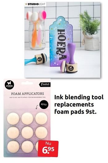 Aanbiedingen Ink blending tool replacements foam pads - Studio Light - Geldig van 20/08/2022 tot 28/08/2022 bij Boekenvoordeel