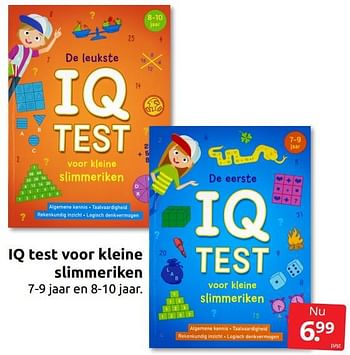 Aanbiedingen Iq test voor kleine slimmeriken - Huismerk - Boekenvoordeel - Geldig van 20/08/2022 tot 28/08/2022 bij Boekenvoordeel
