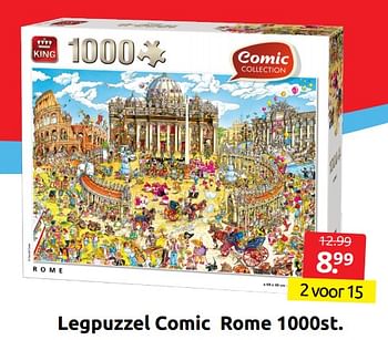 Aanbiedingen Legpuzzel comic rome - King - Geldig van 20/08/2022 tot 28/08/2022 bij Boekenvoordeel