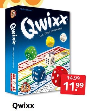 Aanbiedingen Qwixx - White Goblin Games - Geldig van 20/08/2022 tot 28/08/2022 bij Boekenvoordeel