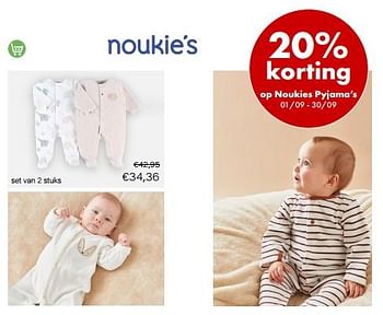 Aanbiedingen Pyjama’s - Noukie's - Geldig van 01/09/2022 tot 30/09/2022 bij Multi Bazar