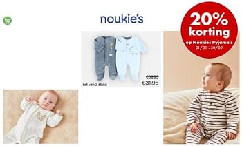Aanbiedingen Pyjama’s - Noukie's - Geldig van 01/09/2022 tot 30/09/2022 bij Multi Bazar