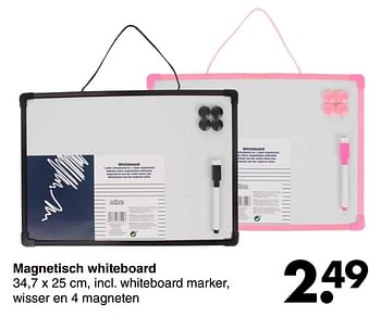 Aanbiedingen Magnetisch whiteboard - Huismerk - Wibra - Geldig van 22/08/2022 tot 04/09/2022 bij Wibra