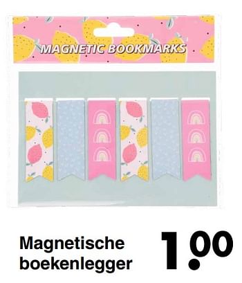 Aanbiedingen Magnetische boekenlegger - Huismerk - Wibra - Geldig van 22/08/2022 tot 04/09/2022 bij Wibra