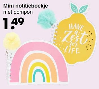 Aanbiedingen Mini notitieboekje - Huismerk - Wibra - Geldig van 22/08/2022 tot 04/09/2022 bij Wibra