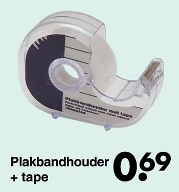 Aanbiedingen Plakbandhouder + tape - Huismerk - Wibra - Geldig van 22/08/2022 tot 04/09/2022 bij Wibra