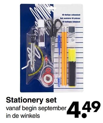 Aanbiedingen Stationery set - Huismerk - Wibra - Geldig van 22/08/2022 tot 04/09/2022 bij Wibra