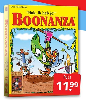 Aanbiedingen Boonanza - 999games - Geldig van 27/08/2022 tot 04/09/2022 bij Boekenvoordeel