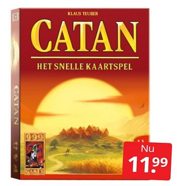 Aanbiedingen Catan - 999games - Geldig van 27/08/2022 tot 04/09/2022 bij Boekenvoordeel