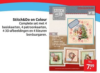 Aanbiedingen Stitch+do on colour - Huismerk - Boekenvoordeel - Geldig van 27/08/2022 tot 04/09/2022 bij Boekenvoordeel