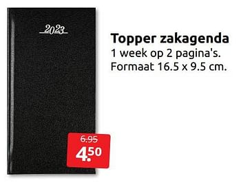 Aanbiedingen Topper zakagenda - Huismerk - Boekenvoordeel - Geldig van 27/08/2022 tot 04/09/2022 bij Boekenvoordeel