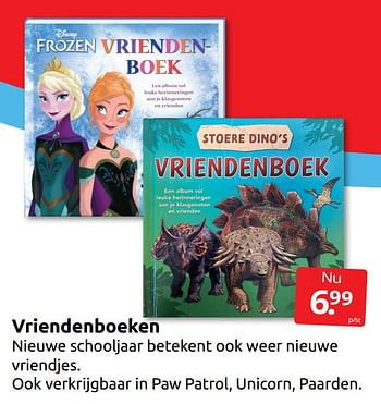 Aanbiedingen Vriendenboeken - Huismerk - Boekenvoordeel - Geldig van 27/08/2022 tot 04/09/2022 bij Boekenvoordeel