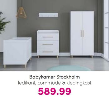 Aanbiedingen Babykamer stockholm - Huismerk - Baby &amp; Tiener Megastore - Geldig van 28/08/2022 tot 03/09/2022 bij Baby & Tiener Megastore
