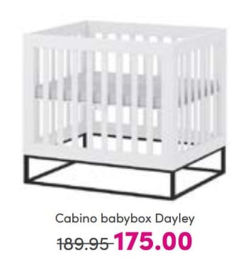 Aanbiedingen Cabino babybox dayley - Cabino - Geldig van 28/08/2022 tot 03/09/2022 bij Baby & Tiener Megastore