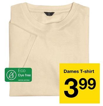 Aanbiedingen Dames t-shirt - Huismerk - Zeeman  - Geldig van 27/08/2022 tot 09/09/2022 bij Zeeman