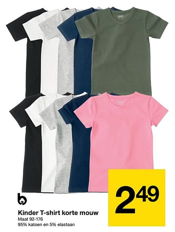 Aanbiedingen Kinder t-shirt korte mouw - Huismerk - Zeeman  - Geldig van 27/08/2022 tot 09/09/2022 bij Zeeman
