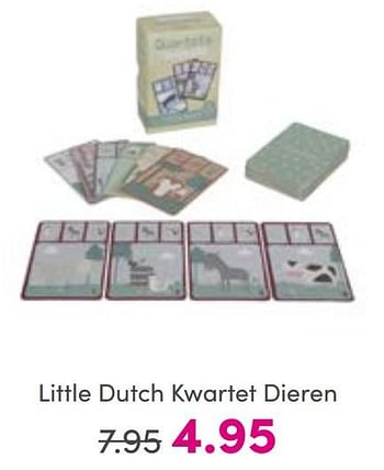 Aanbiedingen Little dutch kwartet dieren - Little Dutch - Geldig van 28/08/2022 tot 03/09/2022 bij Baby & Tiener Megastore