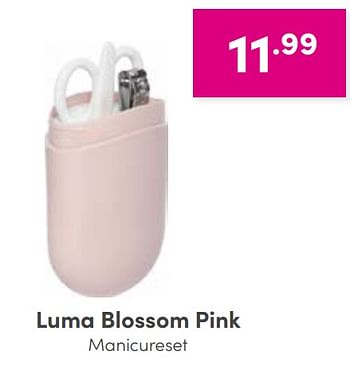 Aanbiedingen Luma blossom pink manicureset - Luma Babycare - Geldig van 28/08/2022 tot 03/09/2022 bij Baby & Tiener Megastore