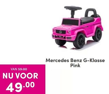 Aanbiedingen Mercedes benz g-klasse pink - Huismerk - Baby &amp; Tiener Megastore - Geldig van 28/08/2022 tot 03/09/2022 bij Baby & Tiener Megastore