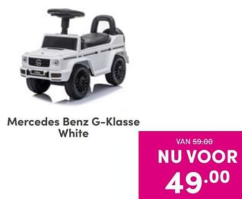 Aanbiedingen Mercedes benz g-klasse white - Huismerk - Baby &amp; Tiener Megastore - Geldig van 28/08/2022 tot 03/09/2022 bij Baby & Tiener Megastore