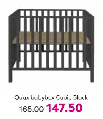 Aanbiedingen Quax babybox cubic black - Quax - Geldig van 28/08/2022 tot 03/09/2022 bij Baby & Tiener Megastore