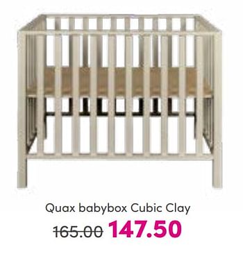 Aanbiedingen Quax babybox cubic clay - Quax - Geldig van 28/08/2022 tot 03/09/2022 bij Baby & Tiener Megastore