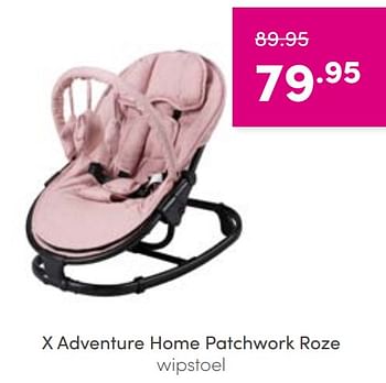 Aanbiedingen X adventure home patchwork roze wipstoel - Xadventure - Geldig van 28/08/2022 tot 03/09/2022 bij Baby & Tiener Megastore