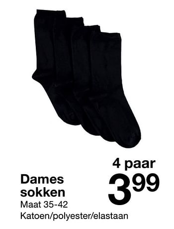 Aanbiedingen Dames sokken - Huismerk - Zeeman  - Geldig van 27/08/2022 tot 09/09/2022 bij Zeeman