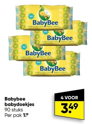 Aanbiedingen Babybee babydoekjes - Babybee - Geldig van 29/08/2022 tot 11/09/2022 bij Big Bazar