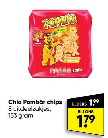 Aanbiedingen Chio pombär chips - Chio - Geldig van 29/08/2022 tot 11/09/2022 bij Big Bazar