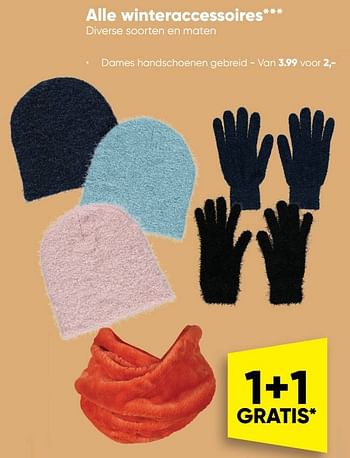 Aanbiedingen Dames handschoenen gebreid - Huismerk - Big Bazar - Geldig van 29/08/2022 tot 11/09/2022 bij Big Bazar