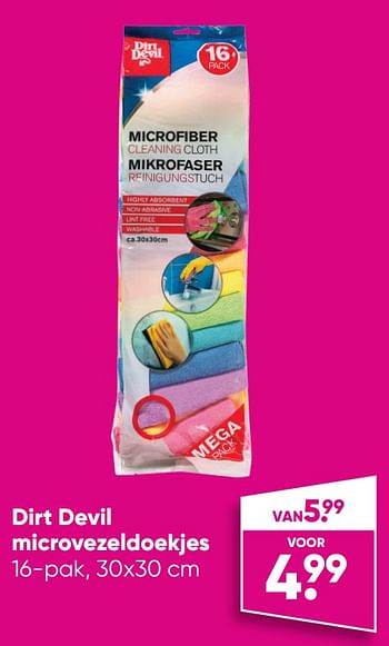 Aanbiedingen Dirt devil microvezeldoekjes - Dirt devil - Geldig van 29/08/2022 tot 11/09/2022 bij Big Bazar