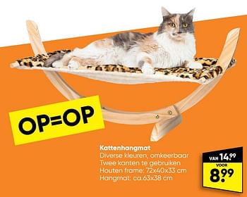 Aanbiedingen Kattenhangmat - Huismerk - Big Bazar - Geldig van 29/08/2022 tot 11/09/2022 bij Big Bazar