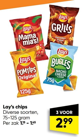 Aanbiedingen Lay’s chips - Lay's - Geldig van 29/08/2022 tot 11/09/2022 bij Big Bazar